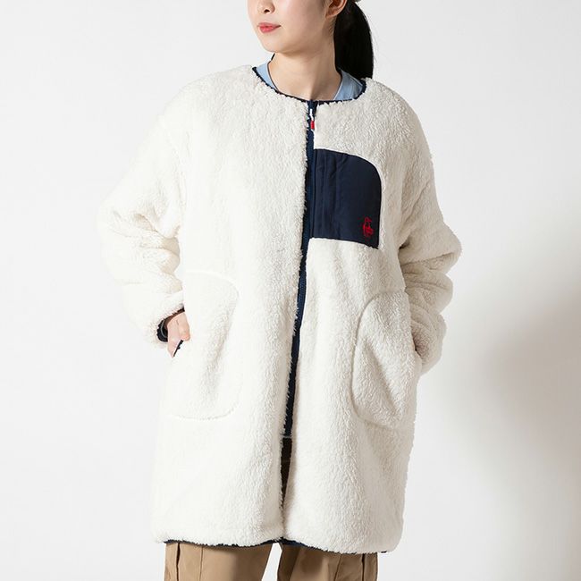 CHUMS チャムス エルモフリースリバーシブルブルゾンロング