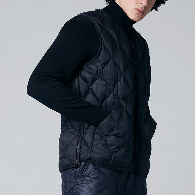 TAION タイオン ミリタリーVネックWジップダウンベスト[ソフトシェル] ユニセックス