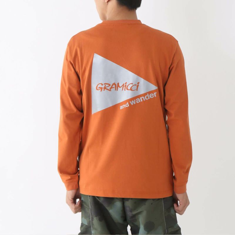 GRAMICCI×and wander グラミチ×アンドワンダー バックプリントLS Tee