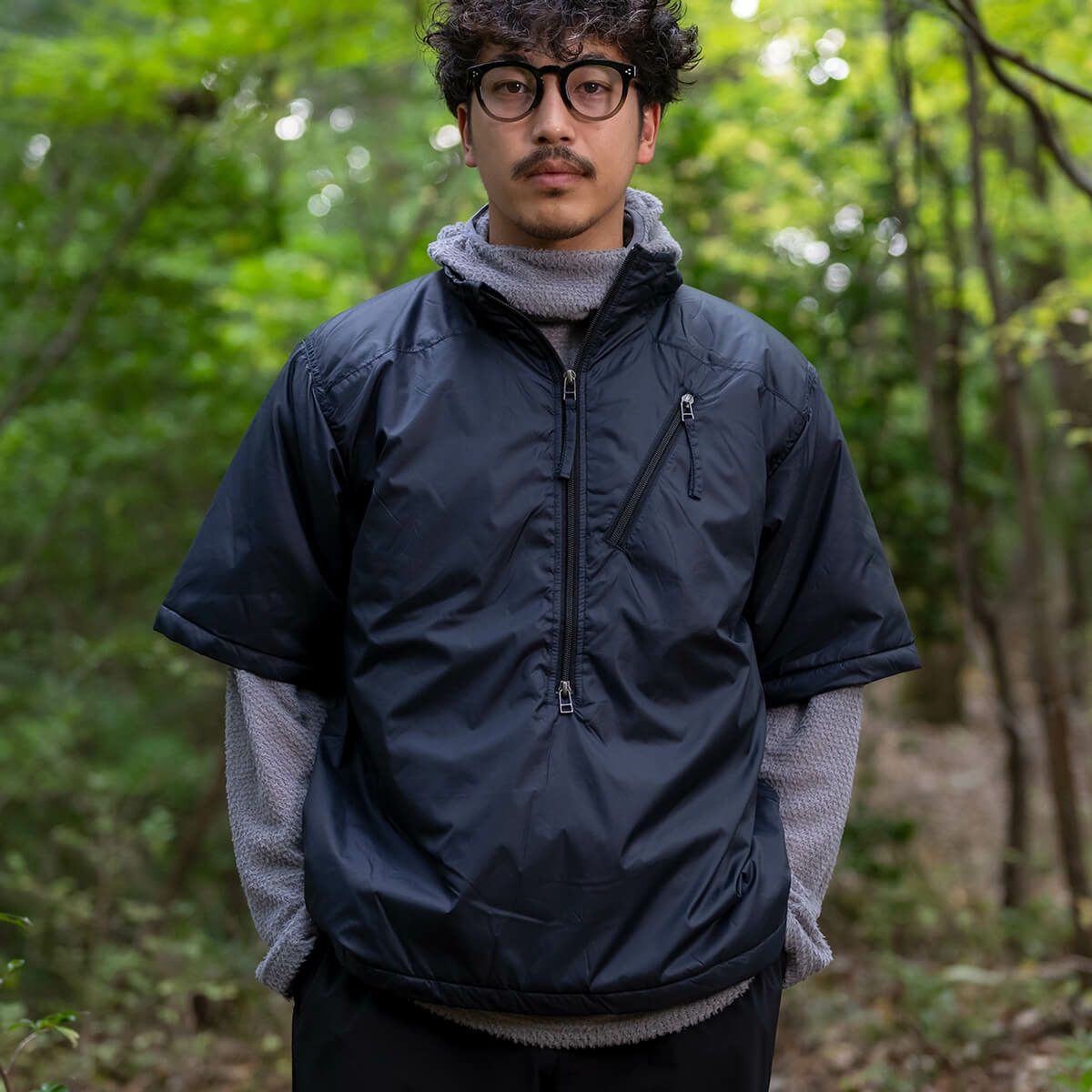 SUNDAY MOUNTAIN×AXESQUIN modlified サンデーマウンテン×アクシーズクインモディファイド ポーラテック ハーフスリーブ プルオーバー