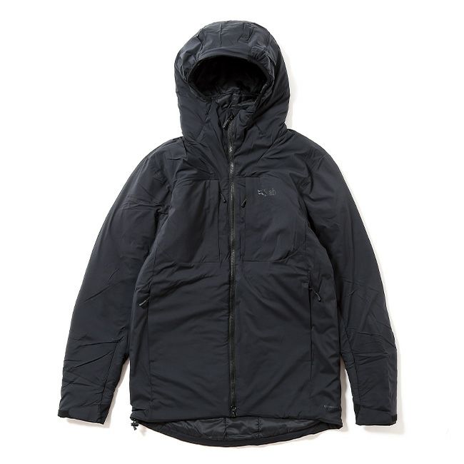 Rab(ラブ) 黒 アウター フード付き Pertex プリマロフト（当日出荷可 