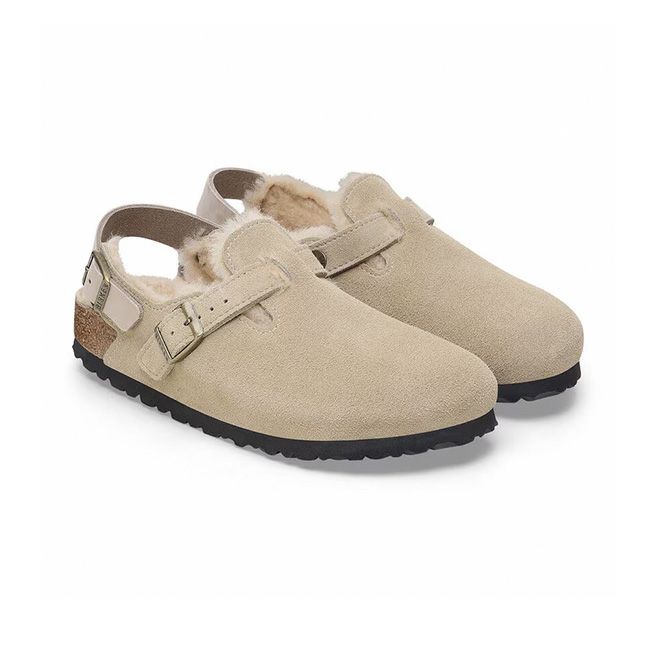 BIRKENSTOCK ビルケンシュトック トキオ シアリング スエードレザー/ファー[ナロー]
