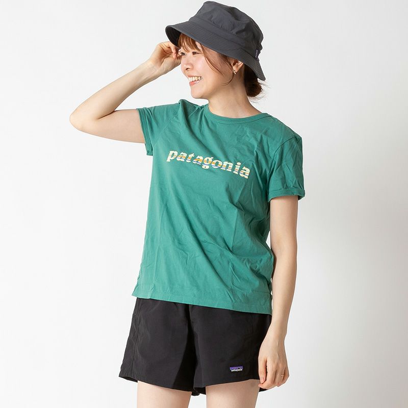 patagonia パタゴニア 73テキストロゴオーガニックリンガーTee