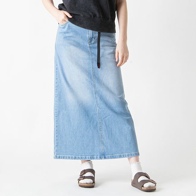 GRAMICCI グラミチ ストレッチデニムAラインスカート【ウィメンズ
