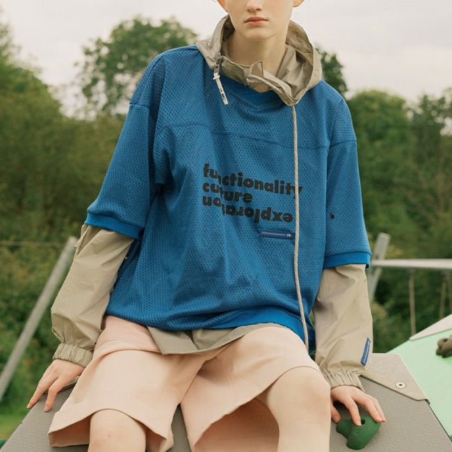 F/CE. エフシーイー メッシュFCEプリントTEE