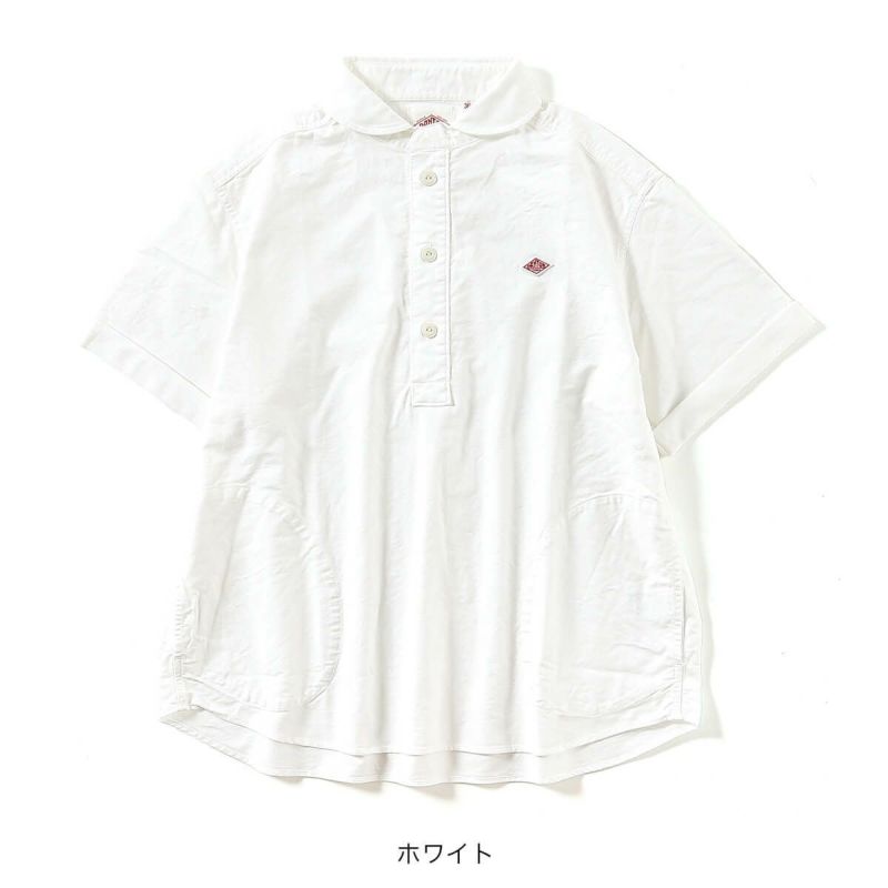 DANTON ダントン ラウンドカラーP.OシャツS/S【ウィメンズ