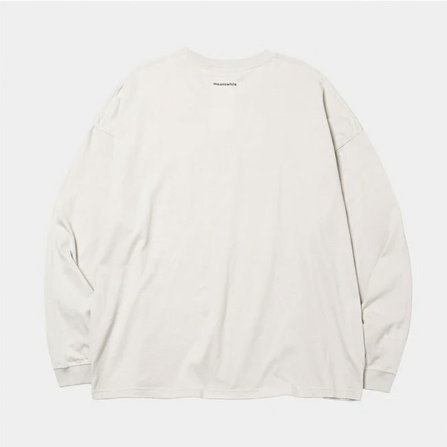 meanswhile ミーンズワイル アブストラクトフォトグラフL/S Tee