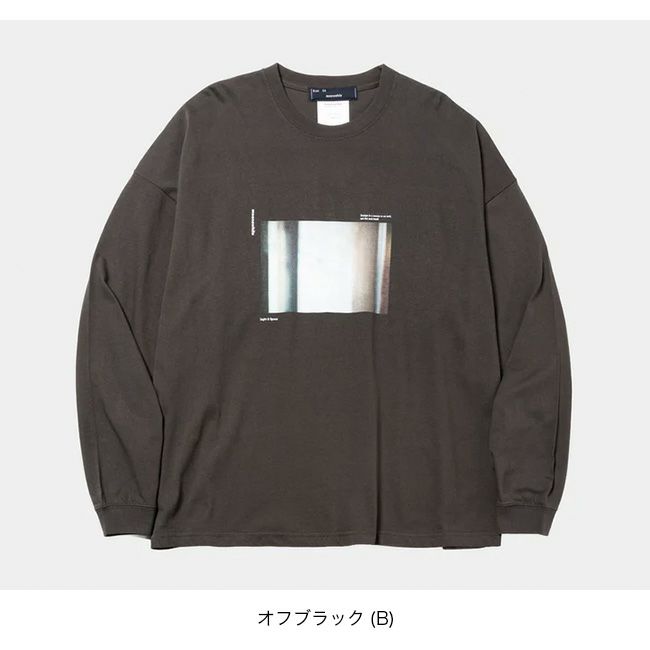 meanswhile ミーンズワイル アブストラクトフォトグラフL/S Tee