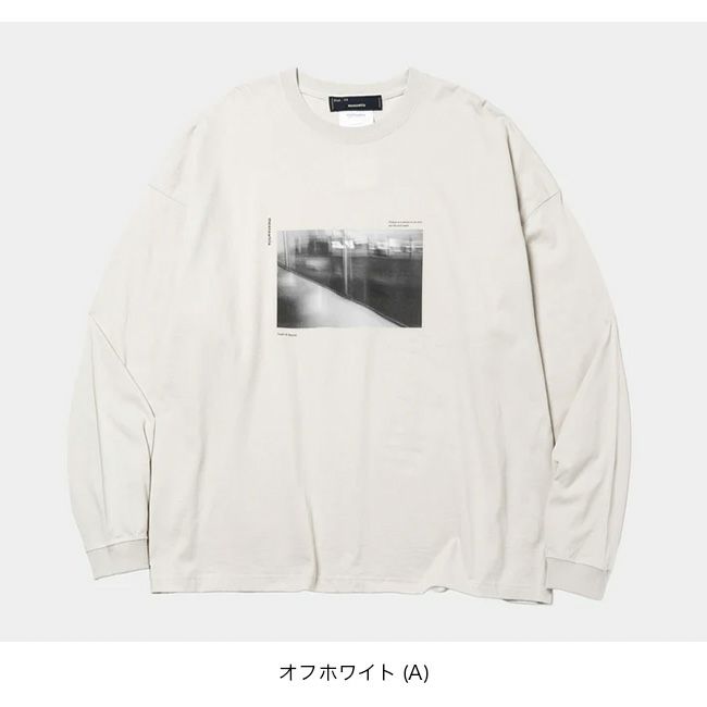 meanswhile ミーンズワイル アブストラクトフォトグラフL/S Tee
