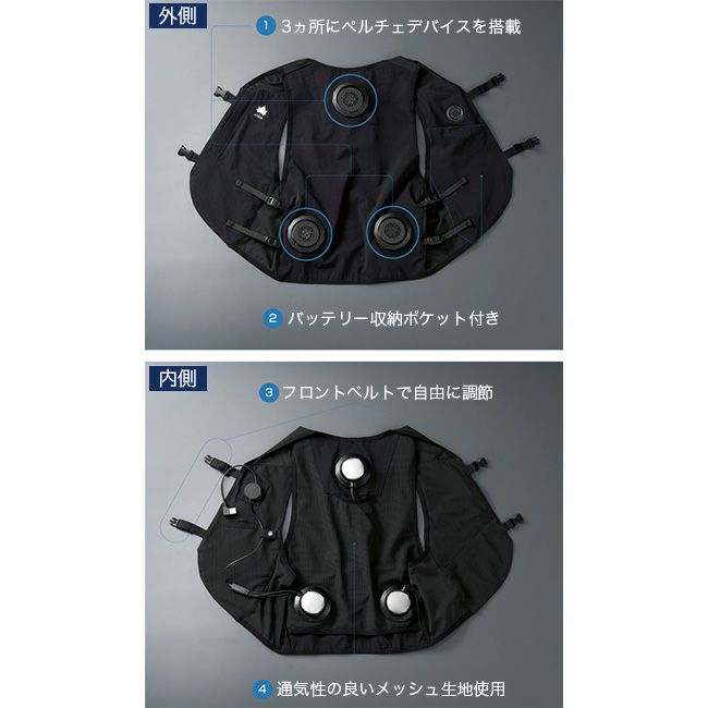 LOGOS ロゴス　ペルチェベスト LOGOS ペルチェクールベスト|ギア|野電|クールアイテム|製品情報