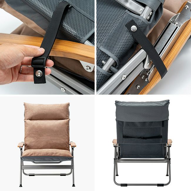 snow peak スノーピーク リクライニングチェアワイド　新品未使用 4段階のリクライニング機能とクッション＆オットマンも付属