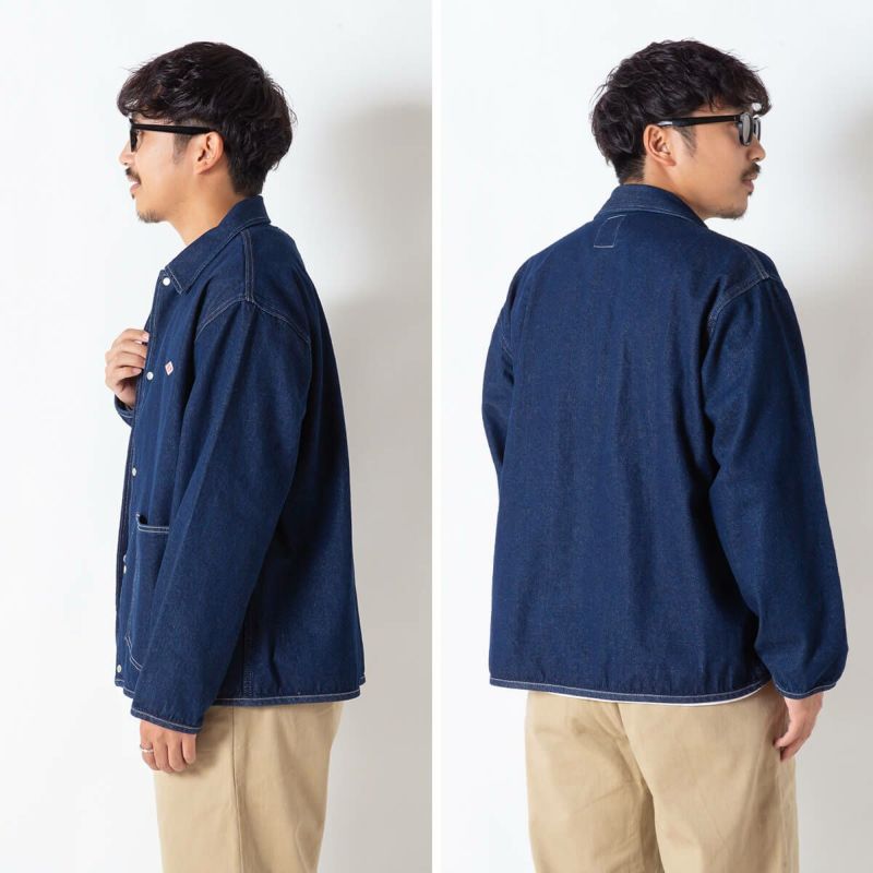 DANTON ダントン カバーオールシャツ 10ozコットンデニム メンズ