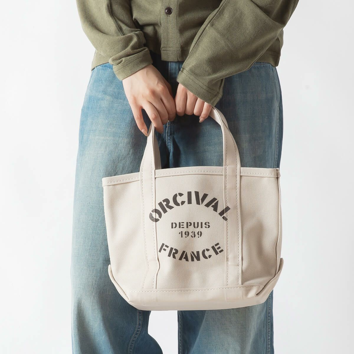 ORCIVAL オーシバル プリントトートバッグスモール No.4 ハンプ