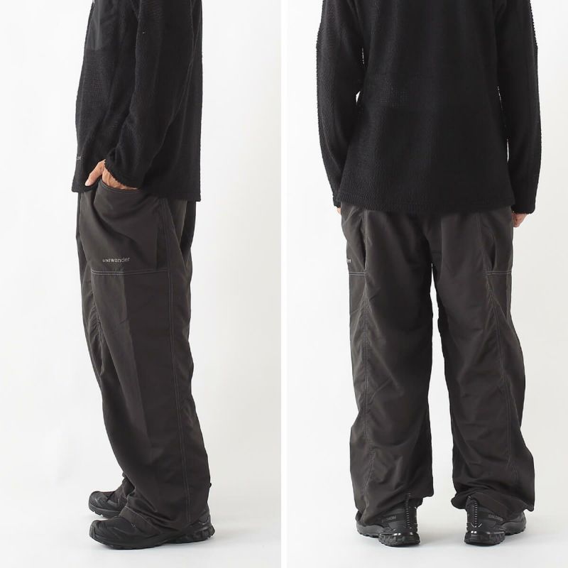 and wander アンドワンダー クリンクルドナイロンパンツ｜SUNDAY