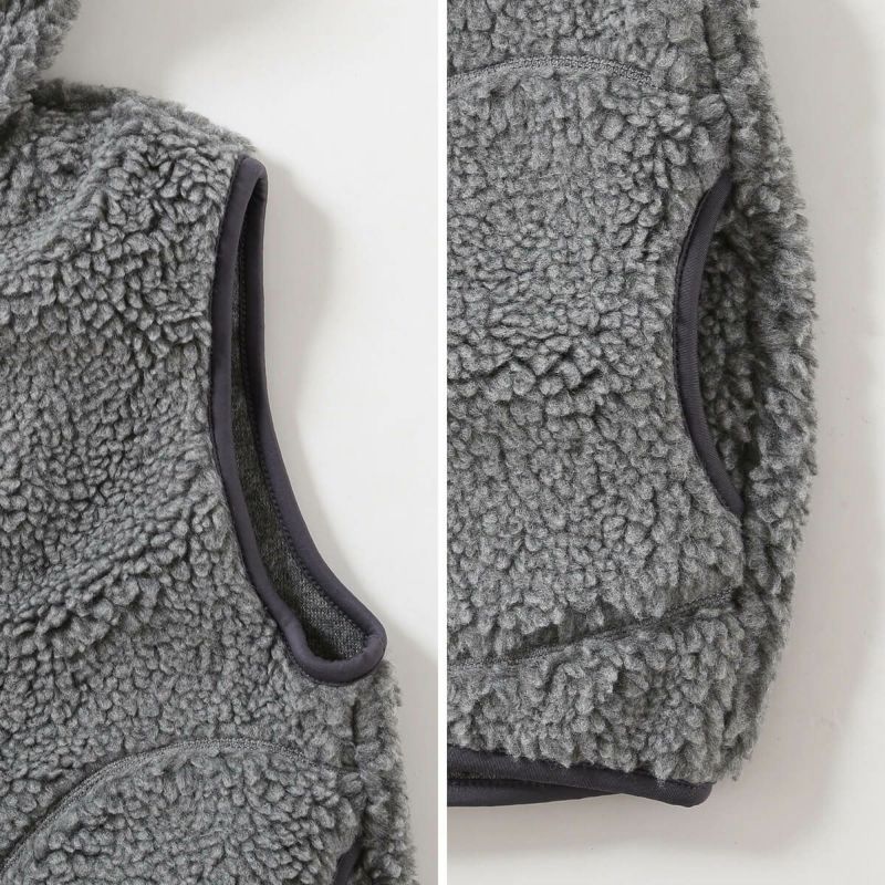 Gymphlex ジムフレックス ボアフーデッドショートベスト シープボア