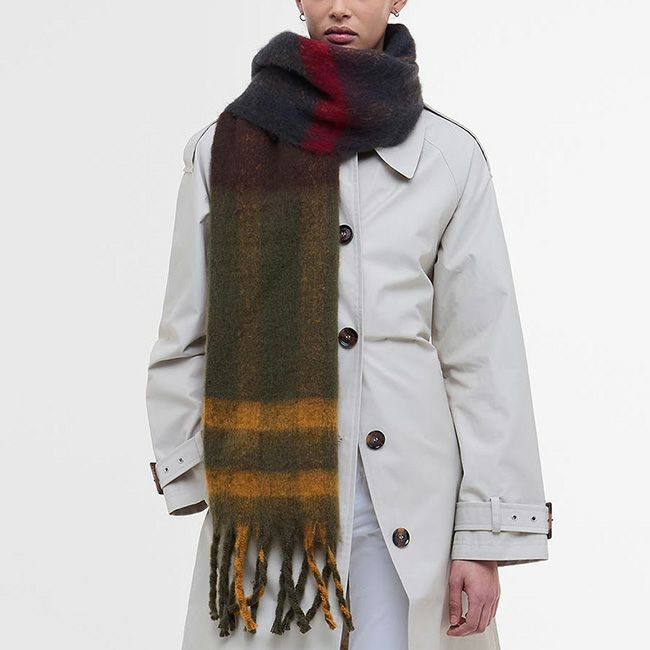 Barbour バブアー islaタータンブークレスカーフ