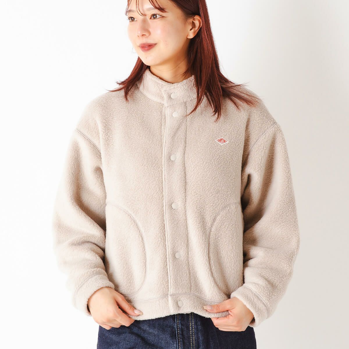 DANTON ダントン フリースカラーレスジャケット フリース【ウィメンズ