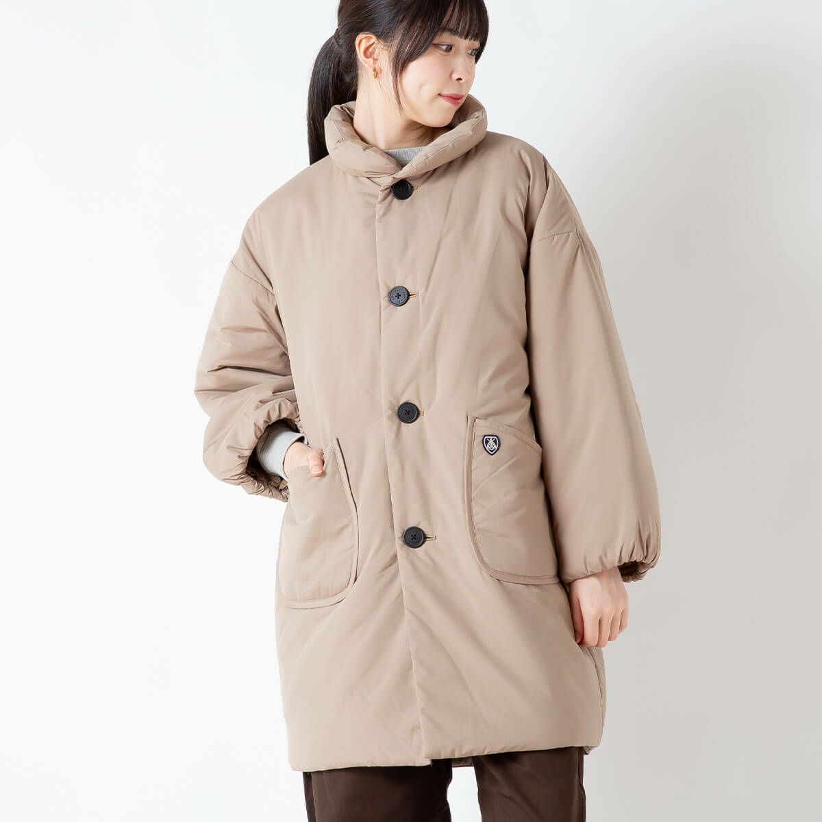 ORCIVAL オーシバル ロングコート ナイロンウォッシャー【ウィメンズ