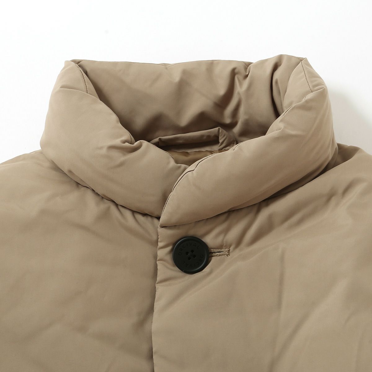 ORCIVAL オーシバル スタンドカラーロングブルゾン ブラッシュドタフタ