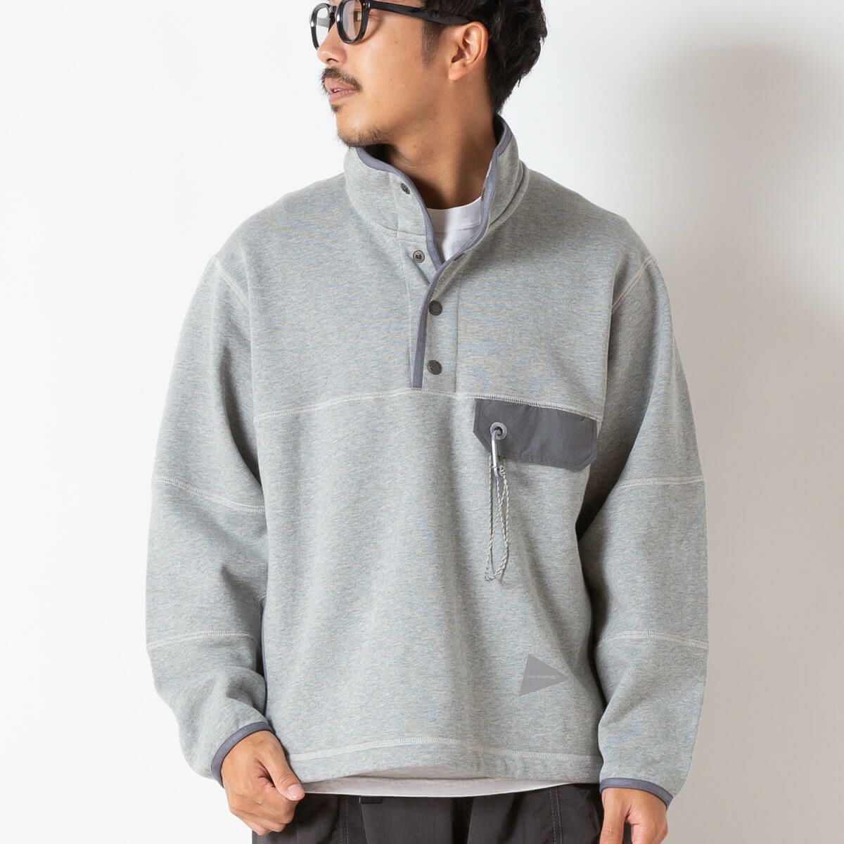 and wander アンドワンダー スウェットプルオーバー