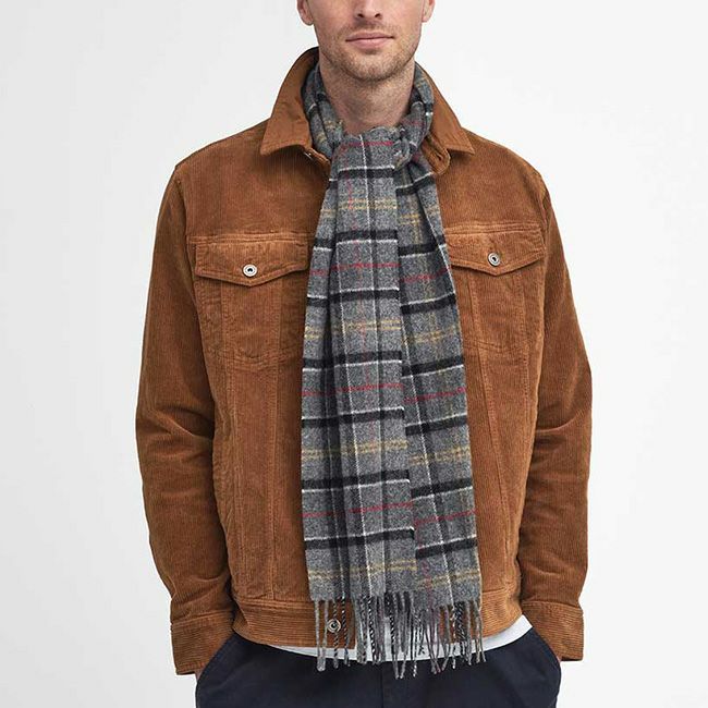 Barbour バブアー タータンラムズウールスカーフ
