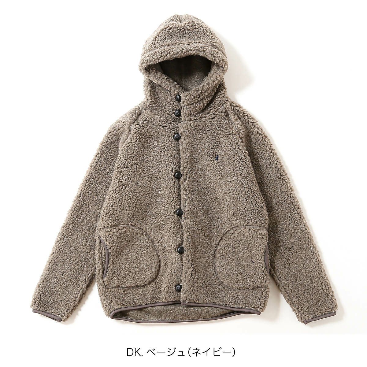 Gymphlex ジムフレックス ボアフーデッドジャケット シープボア ユニ