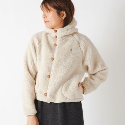 Gymphlex ジムフレックス ボアフーデッドジャケット シープボア ユニ