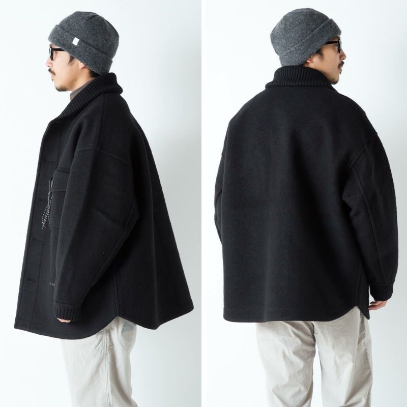 and wander アンドワンダー ウールシャギージャケットロング｜SUNDAY