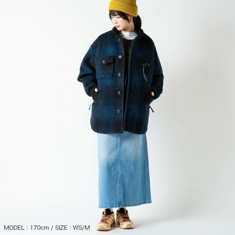 and wander アンドワンダー ウールシャギージャケットロング｜SUNDAY