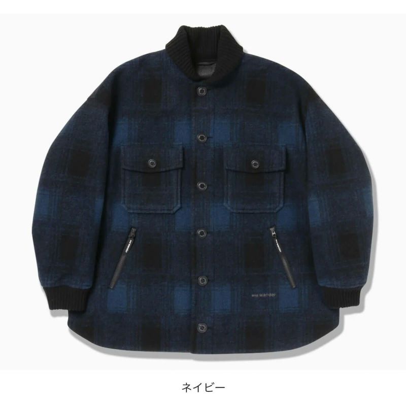 and wander アンドワンダー ウールシャギージャケットロング｜SUNDAY
