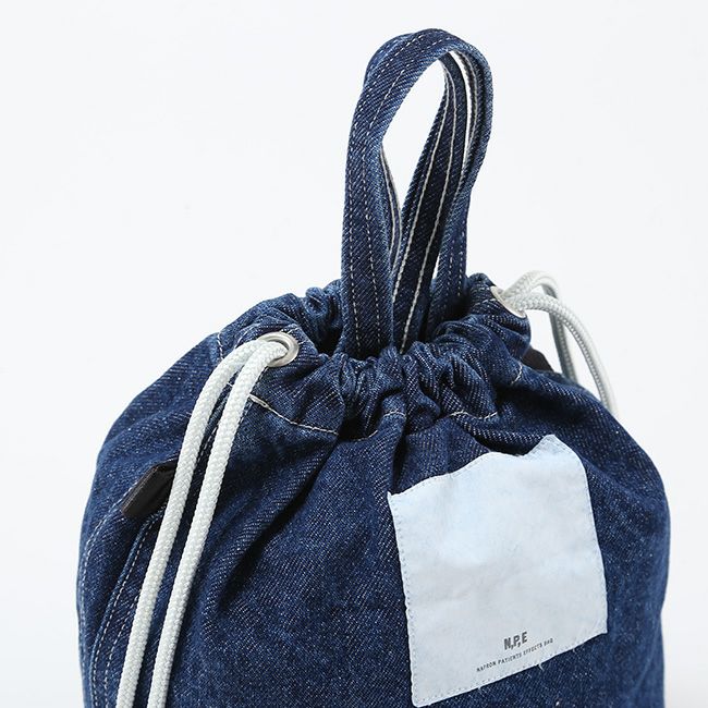 N.P.E NAPRON PATIENTS EFFECTS BAG エヌピーイーナプロンペイシェントエフェクトバッグ ブリーチドデニムペイシェントバッグ L NPE01-7307L N.P.E NAPRON PATIENTS EFFECTS BAG エヌピーイーナプロンペイシェント