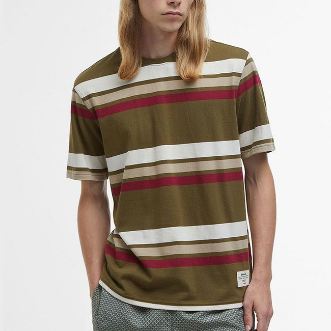 Barbour バブアー ゴルボーンストライプリラックスフィットTシャツ