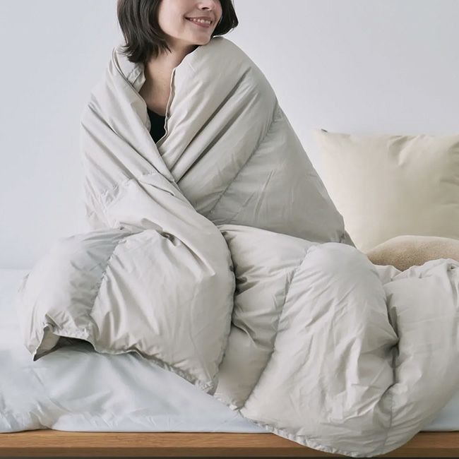 TAION タイオン ルームダウン 超軽量 800FP 羽毛布団 クッションカバー付き（セミダブルサイズ～）