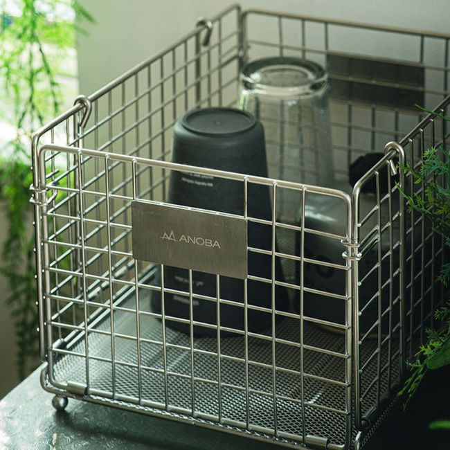 ANOBA アノバ フォールディングワイヤーバスケット S SUS Ver.｜SUNDAY